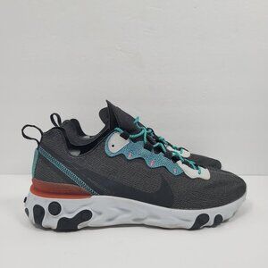 Nike React Element 55 SE Men's Blue Grey Sneakers CD21530-001US Size 10.5